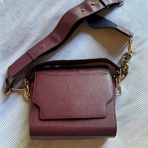 Margesherwood Burgundy Leather Shoulder Bag
